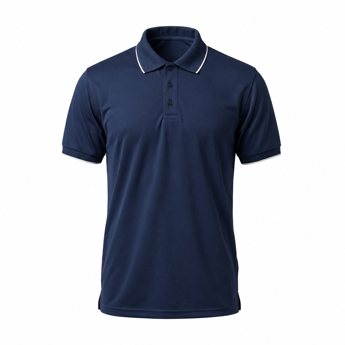 SAP Golf Shirt, navy with white tipping