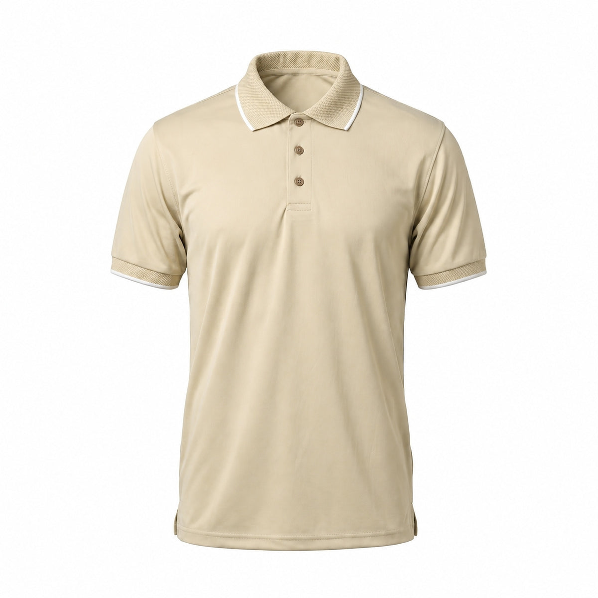 SAP Golf Shirt, beige with white tipping