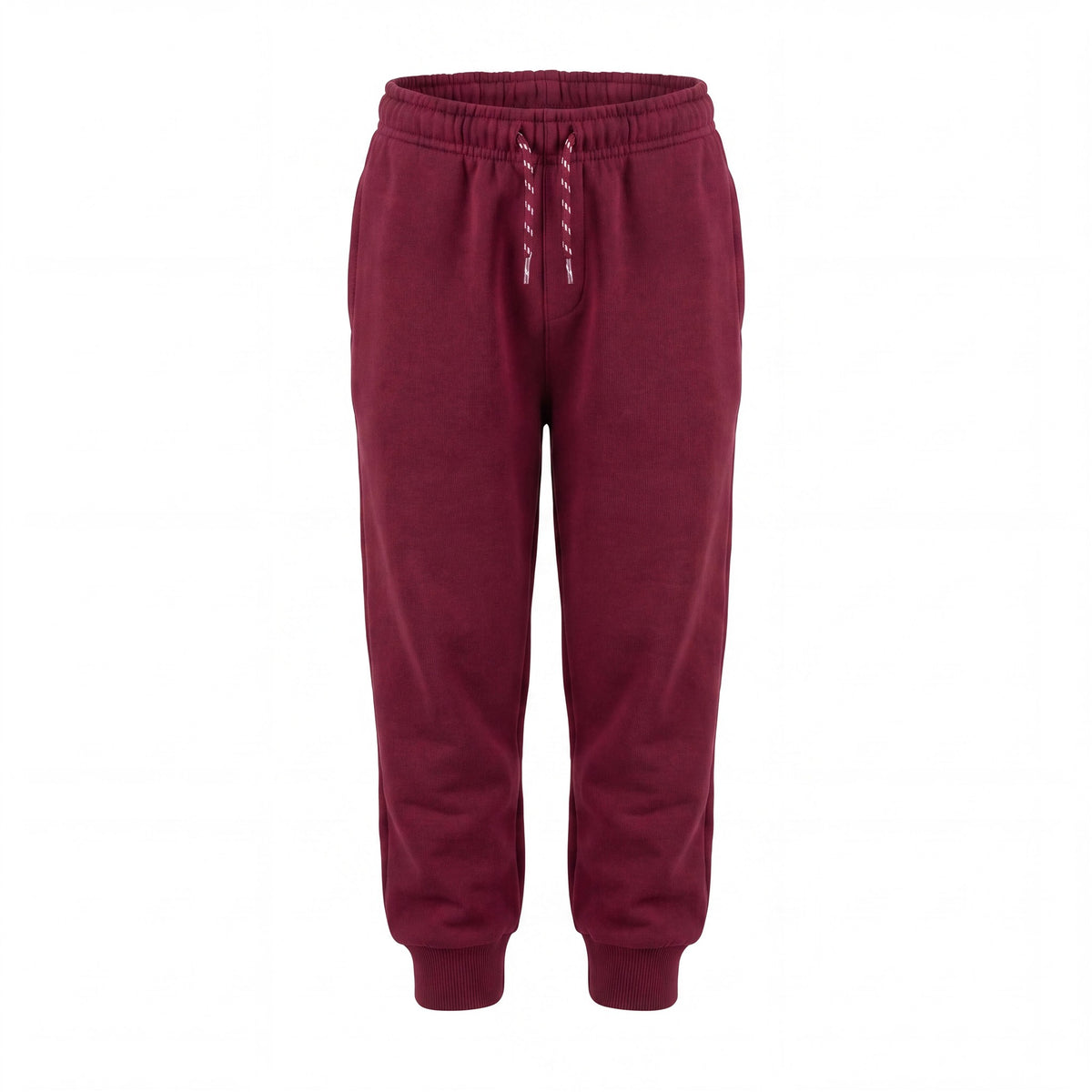 Hopper burgundy kids joggers, front