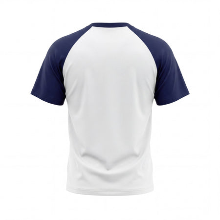 Hopper white and navy raglan t-shirt, back