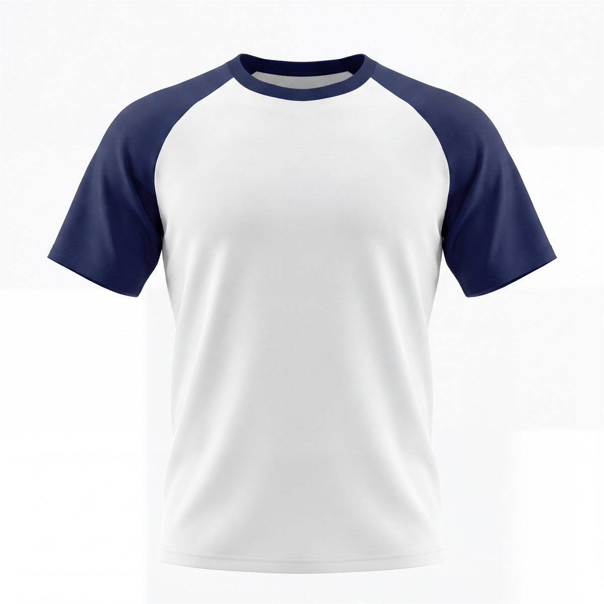Hopper white and navy raglan t-shirt, front