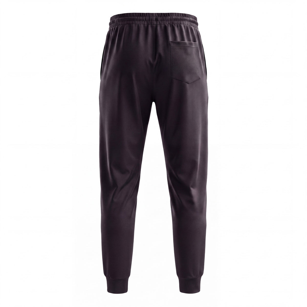 Hopper black poly track pants, back