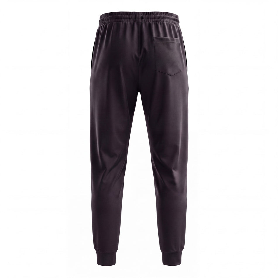 Hopper black poly track pants, back