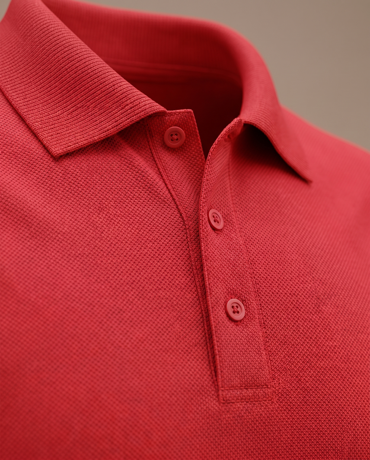 Hopper red G320 golf shirt, fabric and construction close-up